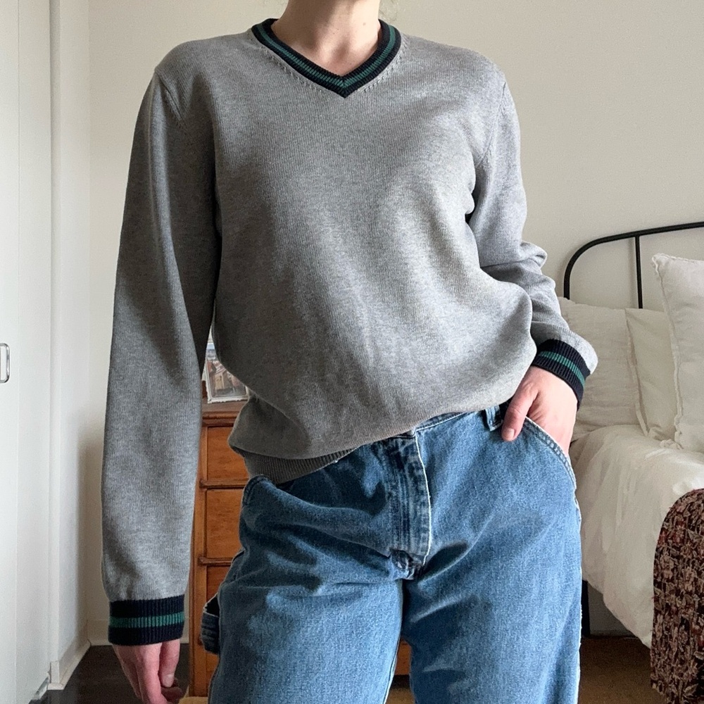 Brooks Brothers Cotton V-Neck Sweater